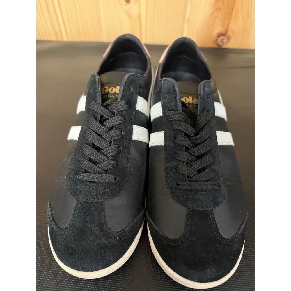Gola Bullet Pure Womens Fashion Sneakers in Black Matcha Coral - 9.5 US